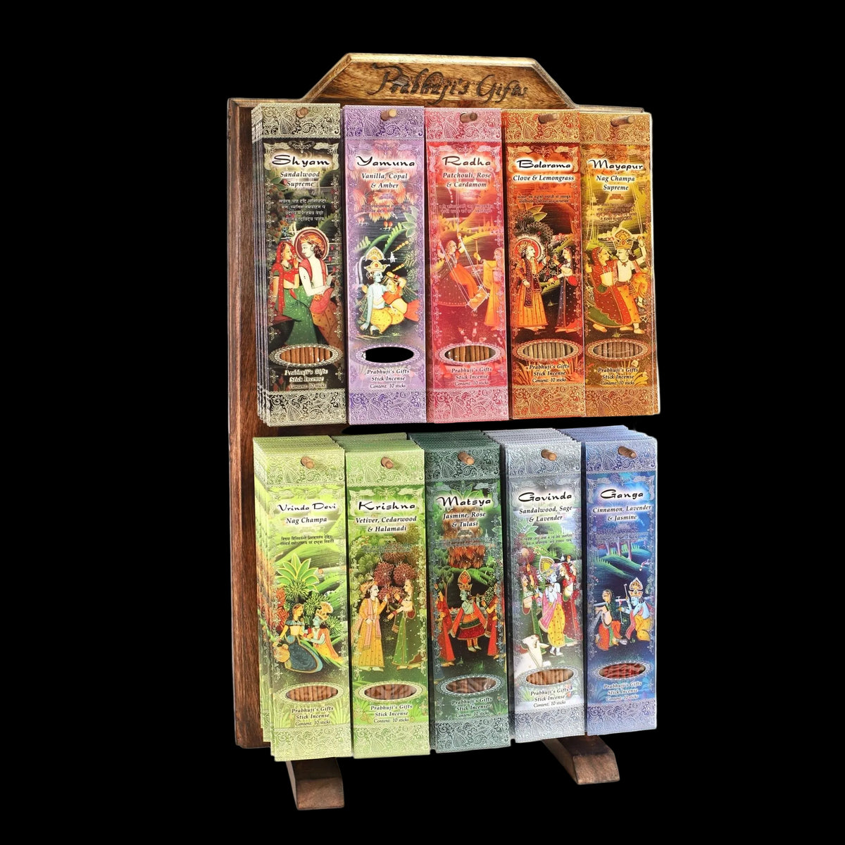 Wholesale Opening Bundle - Incense - Display Rack with 10 Fragrance Variety of Your Choice - 130 Packs (Vertical) - Mystic Journey Path