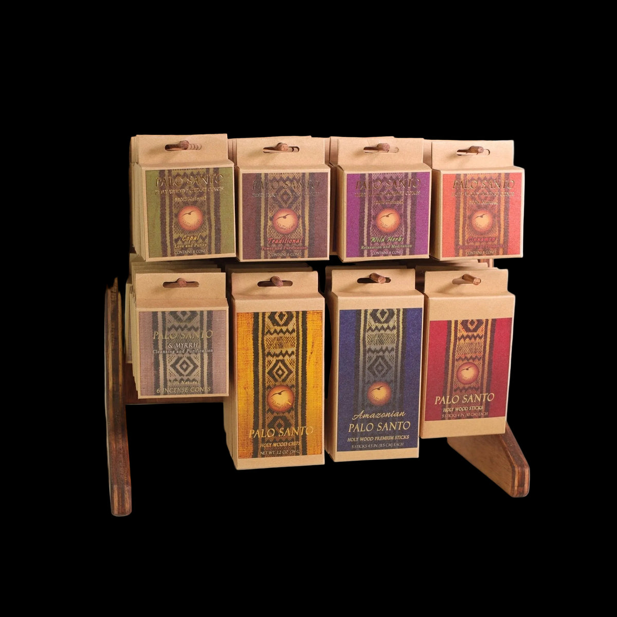 Wholesale Opening Bundle - Smudging Incense - Display Rack with Palo Santo 8 - Products Variety - 40 Packs - Mystic Journey Path