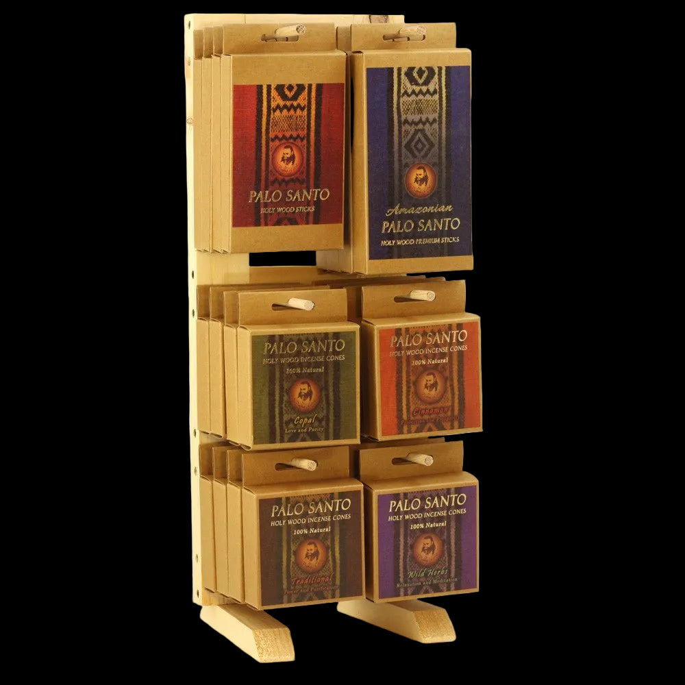 Display Rack Palo Santo Line Compact Rack Vertical - 24 Packages - Mystic Journey Path