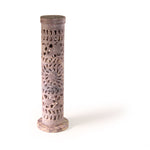 Incense Burner - Soapstone Tower Flowers Jali  - Mystic Journey Path