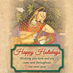 Incense Gift Set - Bamboo Burner + 3 Meditation Incense Sticks Packs and Holiday Greeting - Happy Holidays   - Mystic Journey Path