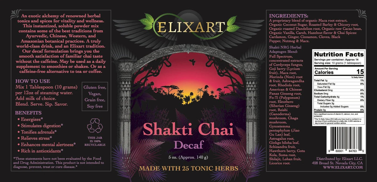 Shakti Chai Decaf - Strawberry Mushroom Tablets - Case of 10 - Mystic Journey Path