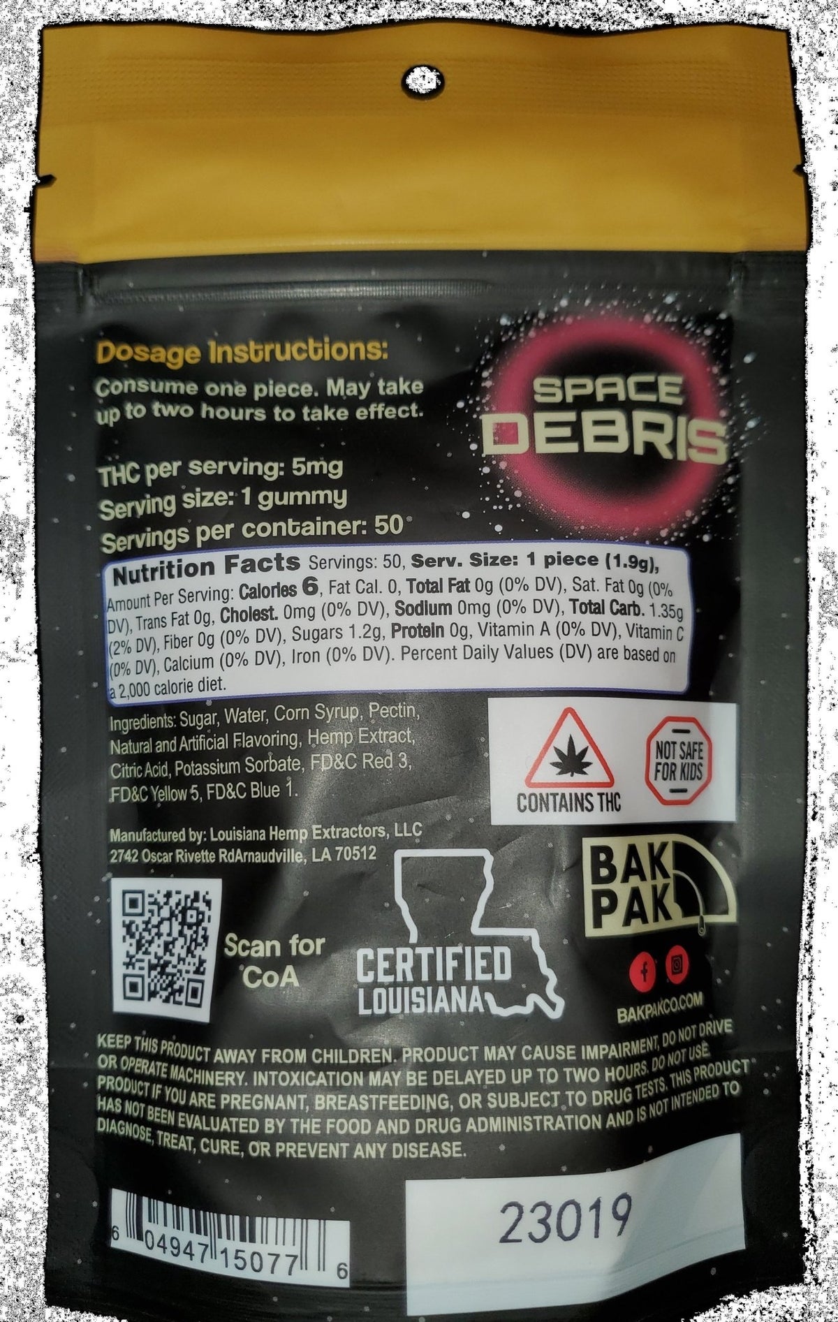 Space Debris 250 Strawberry Lemonade - 50 ct. 5mg - Mystic Journey Path