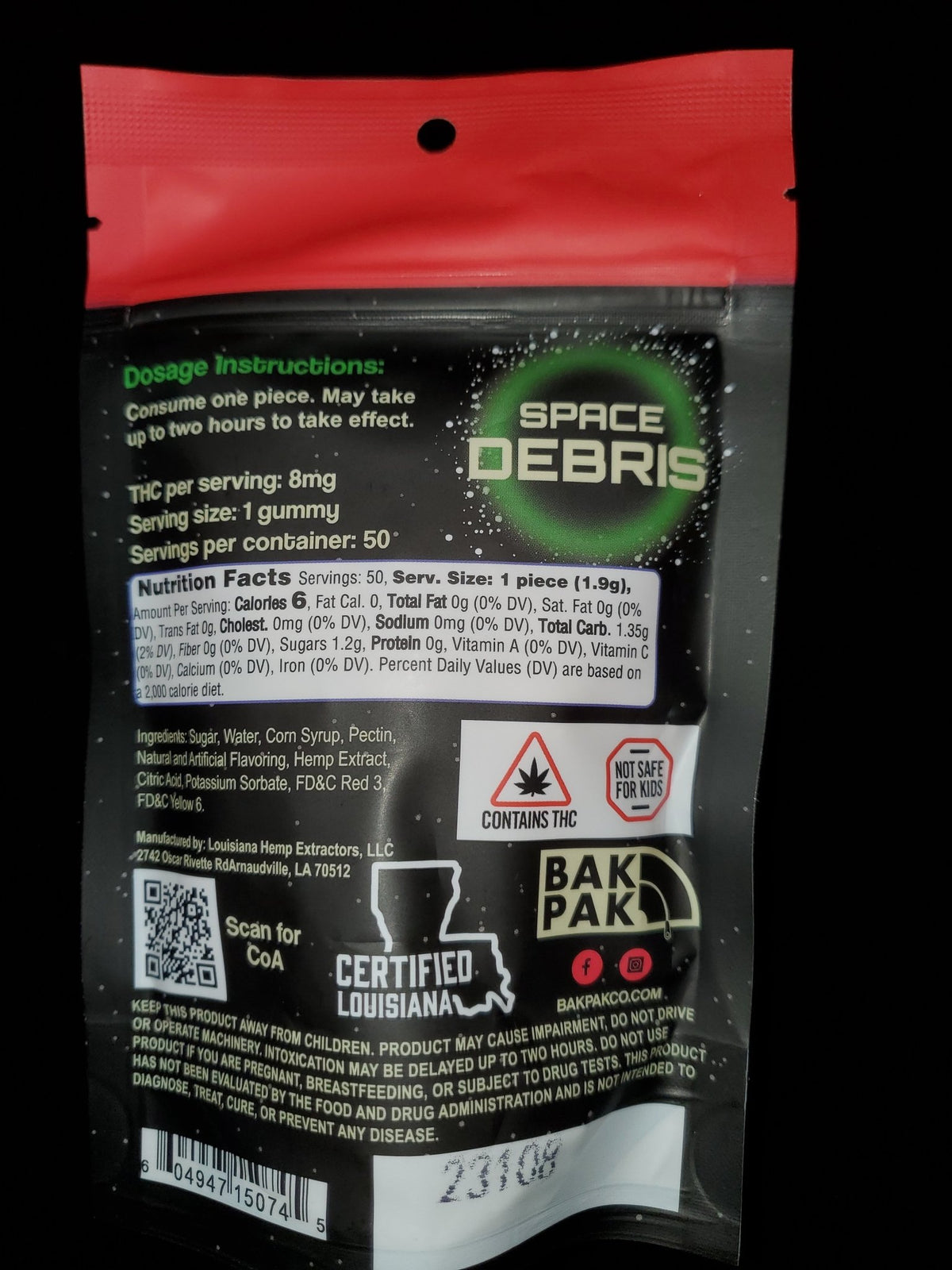 Space Debris 400 Strawberry Smash- 50 ct. 8mg - Mystic Journey Path