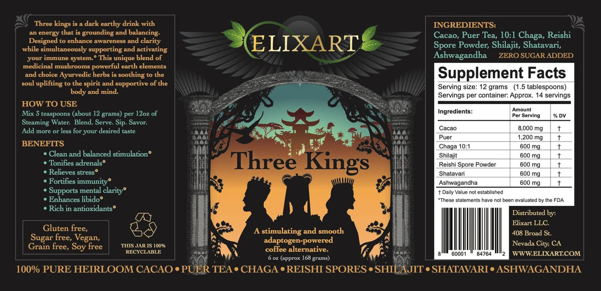 Three Kings - Strawberry Mushroom Tablets - Case of 10 - Mystic Journey Path